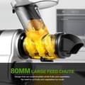 Miniatyrbild 3 av 4: AMZCHEF 80MM Stor Juicepress - Slow Juicer med 2 hastighetsinställningar och återspolningsfunktion - 150 watt juicepress för grönsaker och f