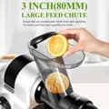 Miniatyrbild 2 av 4: AMZCHEF 80MM Stor Juicepress - Slow Juicer med 2 hastighetsinställningar och återspolningsfunktion - 150 watt juicepress för grönsaker och f