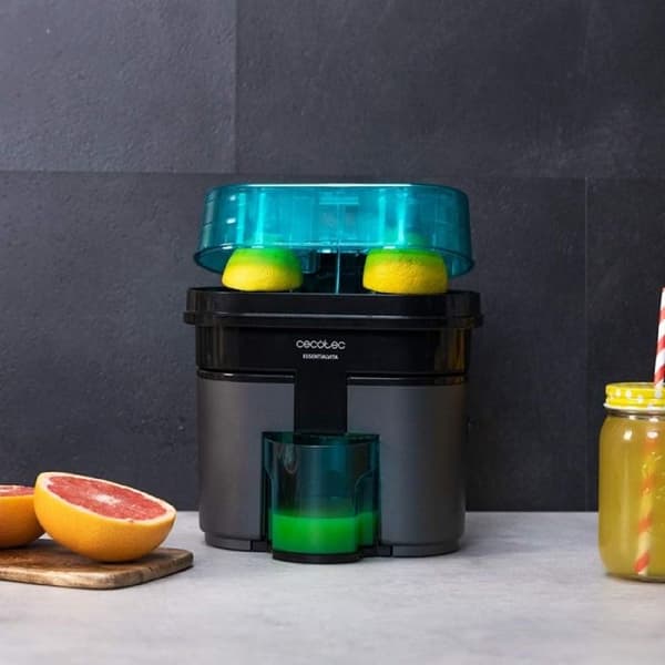 Elektrisk citruspress - Cecotec - Essential Vita Twice - 90 Watt - Svart - Integrerad citrusskärare