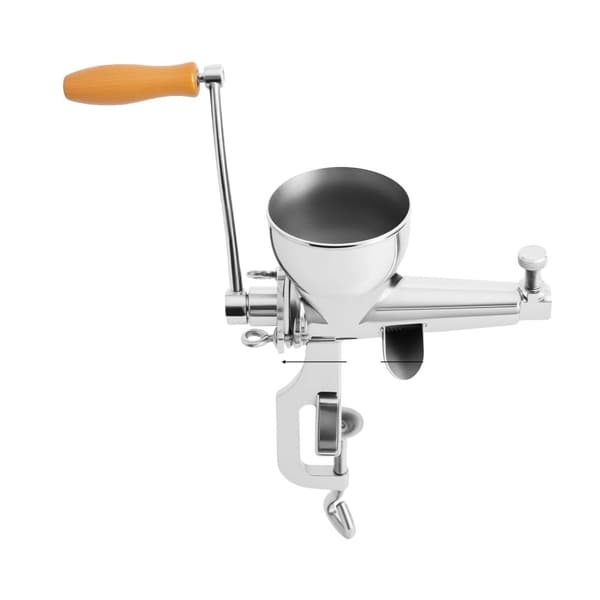Manuell juicepress, 304 rostfritt stål, trähandtag, 9 cm inloppdiameter,Silver