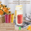 Miniatyrbillede 3 af 8: OBOSOE Bærbar genopladelig elektrisk juice mixer flaske, med 6 rustfrit stål blade og 500 ml halm, mini aftagelig juice mixer til Hjem