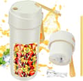 Miniatyrbillede 6 af 8: OBOSOE Bærbar genopladelig elektrisk juice mixer flaske, med 6 rustfrit stål blade og 500 ml halm, mini aftagelig juice mixer til Hjem