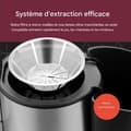 Miniatyrbild 5 av 6: Centrifugjuicepress - Centrifugjuice för frukt och grönsaker - 450W - 1,2 L och 500 ml - 70 MM Bred öppning - 2 hastigheter