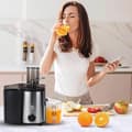 Miniatyrbild 6 av 6: Centrifugjuicepress - Centrifugjuice för frukt och grönsaker - 450W - 1,2 L och 500 ml - 70 MM Bred öppning - 2 hastigheter