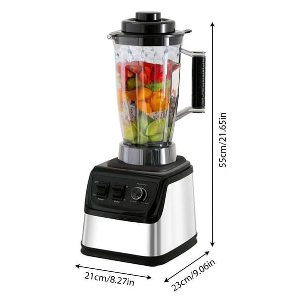 Blender Mixer, 9500W Strøm, 3 Beholdere, 700W, EU-stik, 3 i 1