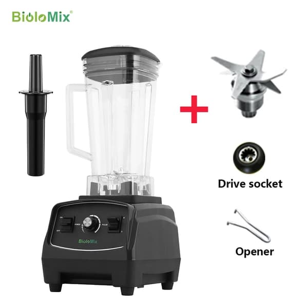 Blender Mixer Juicer, BPA-fri, Hög Effekt, Svart bladskruvverktyg