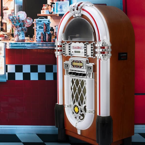 MonsterShop Retro Jukebox med Lydsystem og Belysning
