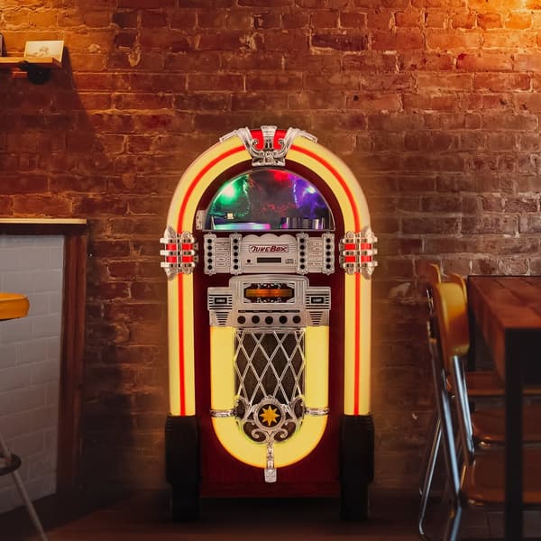 MonsterShop Retro Jukebox med Lydsystem og Belysning