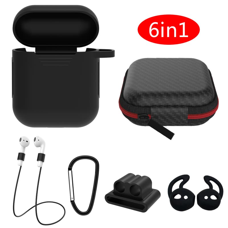 Skyddsset för Apple AirPods Silikonskal fodral & Straps/hållare