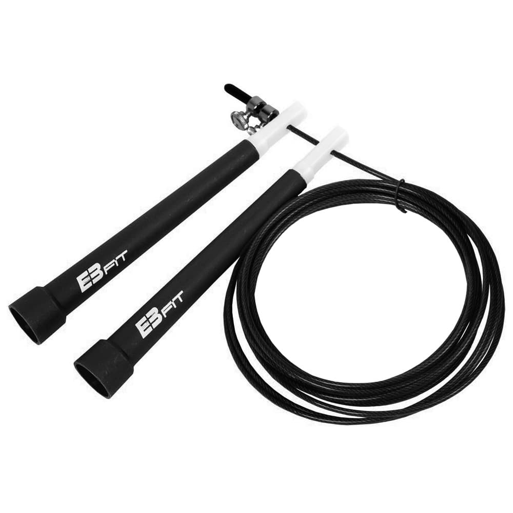 Hopprep med stålvajer 3m Svart