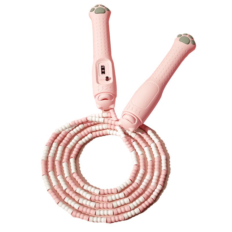 Justerbar mekanikerräknare för hopprep Rosa