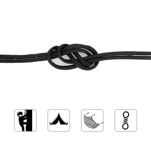 31 m hagetau i nylon 31 meter langt og 4 mm tykt Paracord-tau Slitesterkt og robust med 7 kjernetråder som er allsidig og fleksibelt