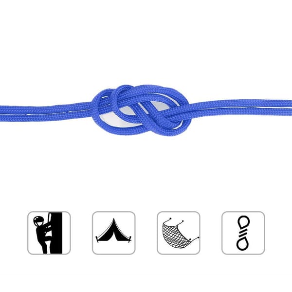 31 m hagetau i nylon 31 meter langt og 4 mm tykt Paracord-tau Slitesterkt og robust med 7 kjernetråder som er allsidig og fleksibelt