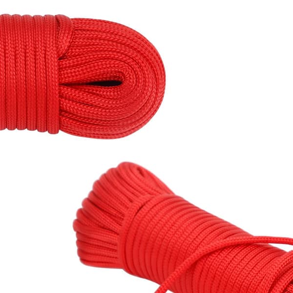 31 m hagetau i nylon 31 meter langt og 4 mm tykt Paracord-tau Slitesterkt og robust med 7 kjernetråder som er allsidig og fleksibelt