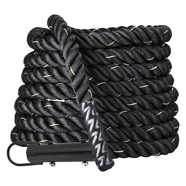 Softee Functional Battle Rope With Hook Musta 9 m