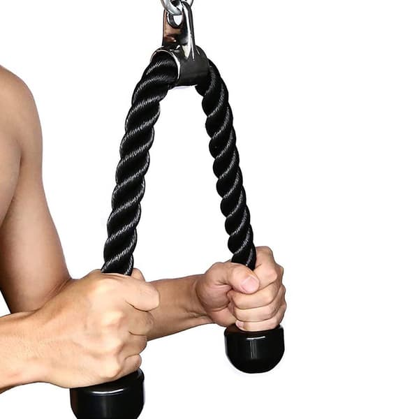 INF Triceps Pull Down Rope med karabinhage - Gym Cable Machine Attachment