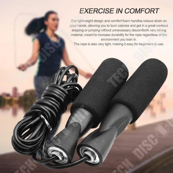 TD® PVC kullager hopprep - Justerbar kohud - Motståndskraftig för fitness; Boxning