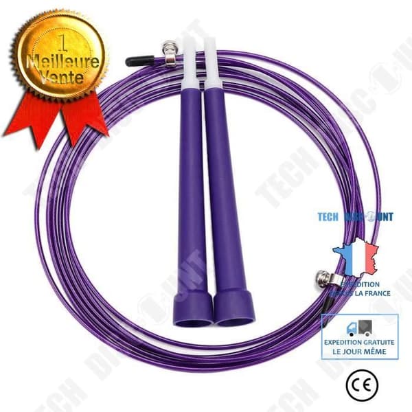 TD® Fitness Accessories - Bodybuilding,1PC Crossfit Speed Jump Rope Bodybuilding Justerbar Jump Rope Fitness - Lila typ