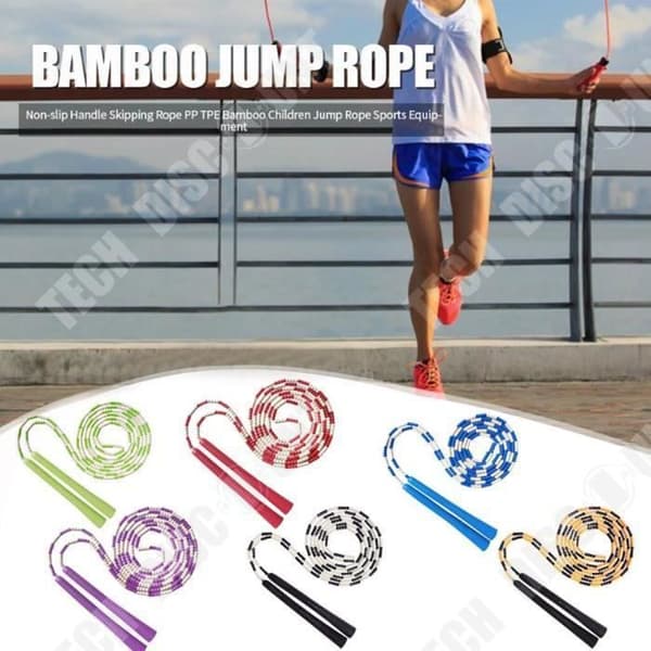 TD® Patron Interactive Hopprep Kollektiv Långt rep Sportstudenter Hoppar Barn Bambu Hoppar Multiplayer Färgrep N