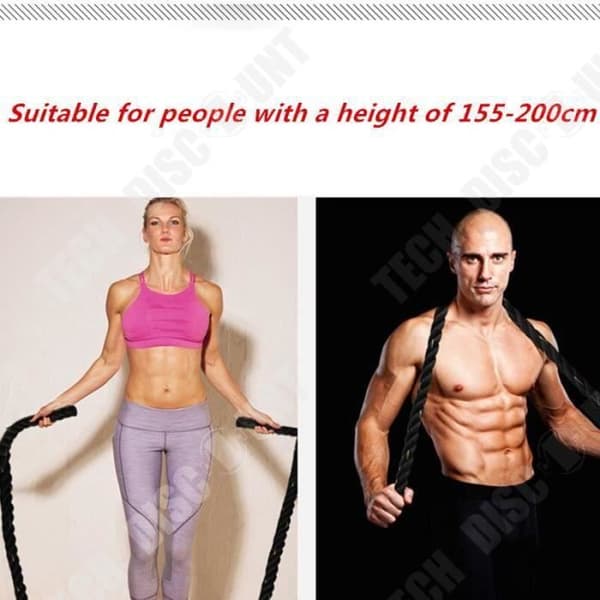 TD® Fitness Tillbehör - Bodybuilding, viktat tungt hopprep Träning Battle Rope för boxning - 25mm3m Typ
