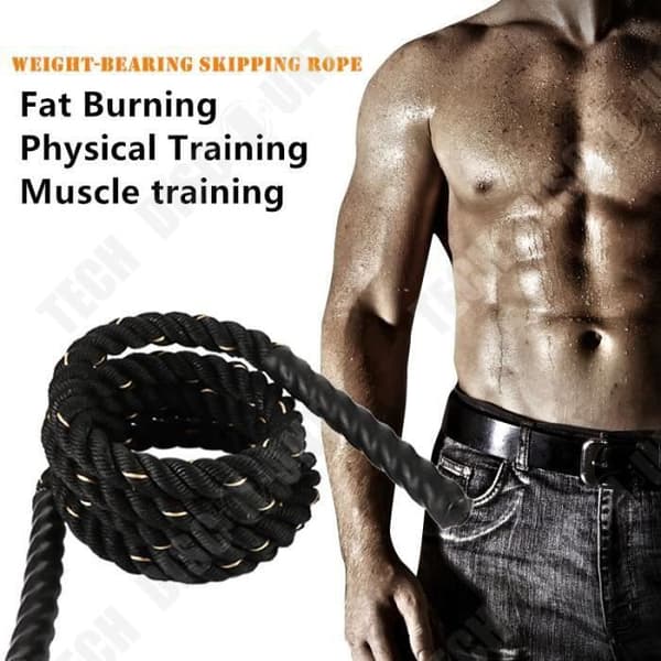 TD® Fitness Tillbehör - Bodybuilding, viktat tungt hopprep Träning Battle Rope för boxning - 25mm3m Typ
