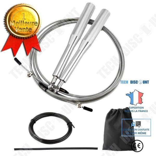 Hopprep - TD® - IRON GYM - Justerbar - Silver - Kampkonst