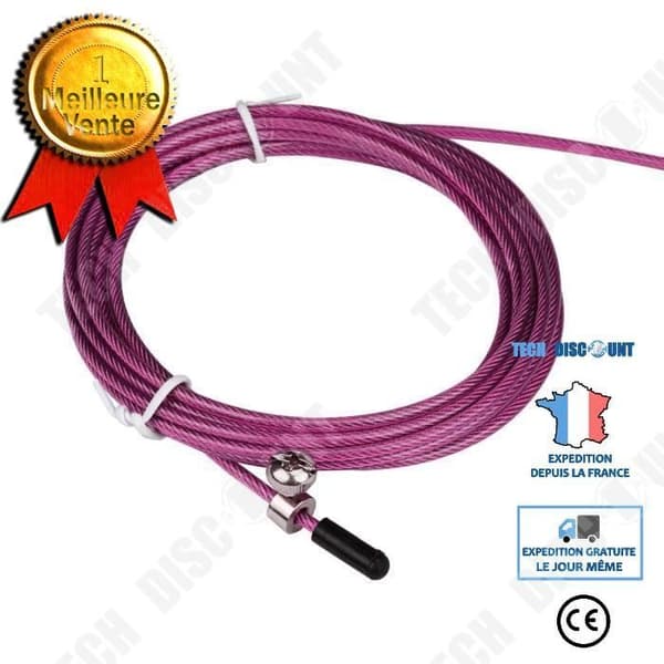 TD® Fine Jump Rope - Justerbar Konditionsträning Crossfit Sport Träningsutrustning - Sportrum Rosa