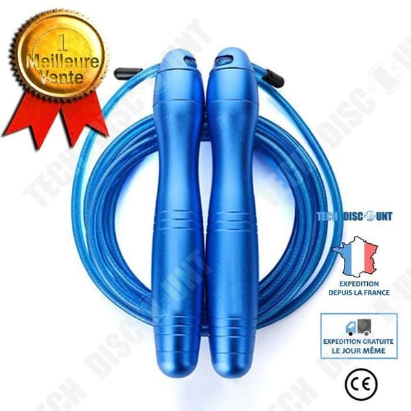TD® Vuxensport Förläng boxning Fitness Repträning Viktminskning Hoppa Gud Wire Rope Hoppa Rope Kvinna Blå