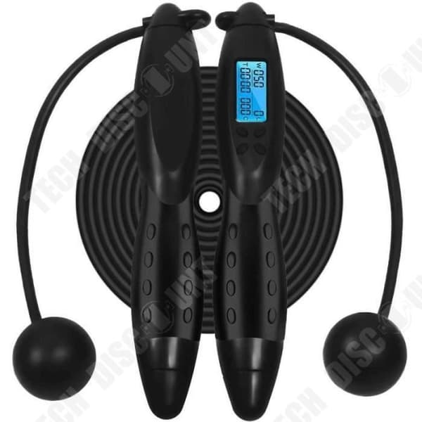 TD® Fitness Accessories - Body Building, Digital Counting Speed Jump Rope for Rope Fitness Training - Typ Bl