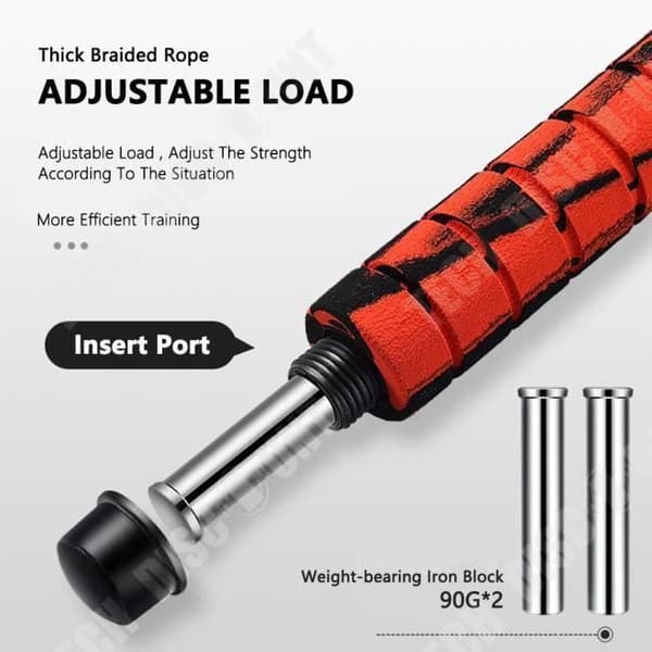 TD® viktbärande hopprep Fitness träning Svamp Plasthandtag Lager hopprep Graffiti Röd 9