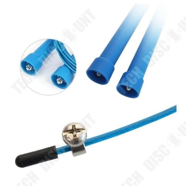 TD® Fitness Accessories - Bodybuilding, 3m Speed Jump Rope Herr och Dam Stålkabel Tråd Fitness Hoppa - Röd