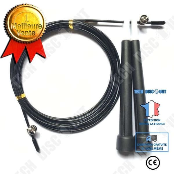 TD® Fine Jump Rope - Justerbar Konditionsträning Crossfit Sport Träningsutrustning - Sport Mörkrum