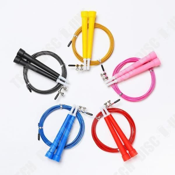 TD® Fitness Accessories - Bodybuilding, Ny ståltrådshoppning Justerbar hopprepsutrustning - gul typ