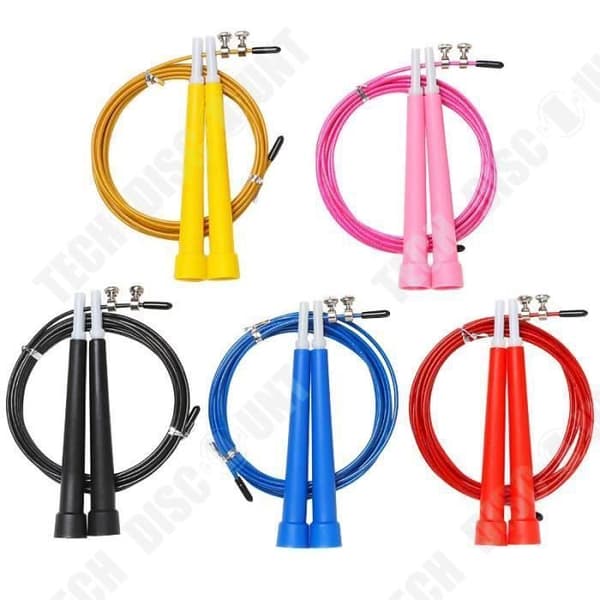 TD® Fitness Accessories - Bodybuilding, Ny ståltrådshoppning Justerbar hopprepsutrustning - gul typ