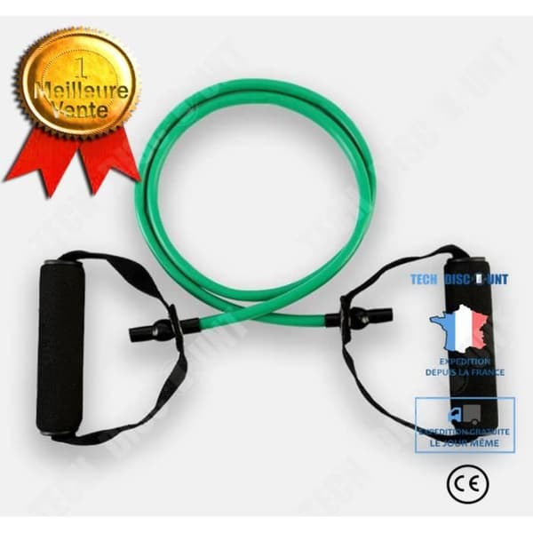 TD® Fitness Tillbehör - Bodybuilding, Elastiskt Yoga Drag-rep Fitness Resistance Bands Träningsrör Träning - Grön typ