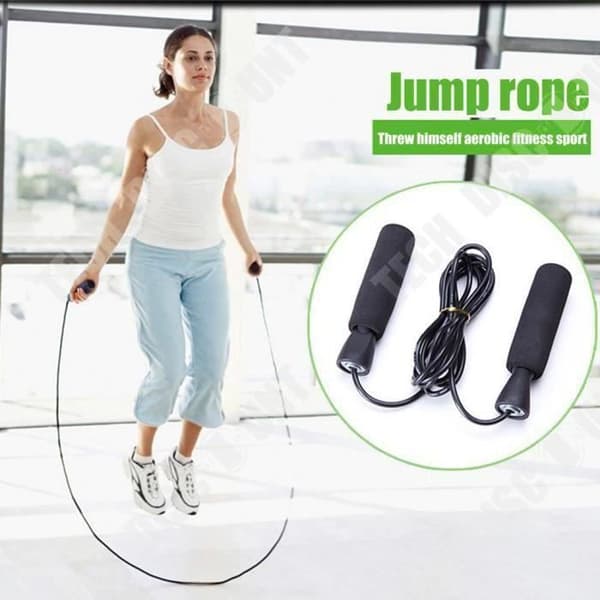 TD® Träningshopprep Sporthopprep Hemträning Body Buildingblack
