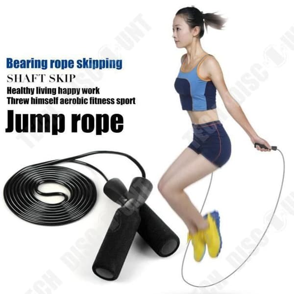TD® Träningshopprep Sporthopprep Hemträning Body Buildingblack