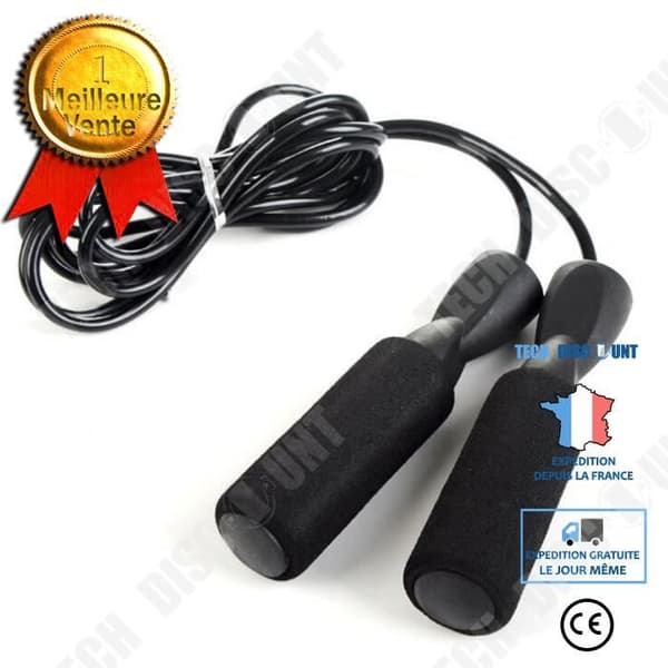 TD® Träningshopprep Sporthopprep Hemträning Body Buildingblack