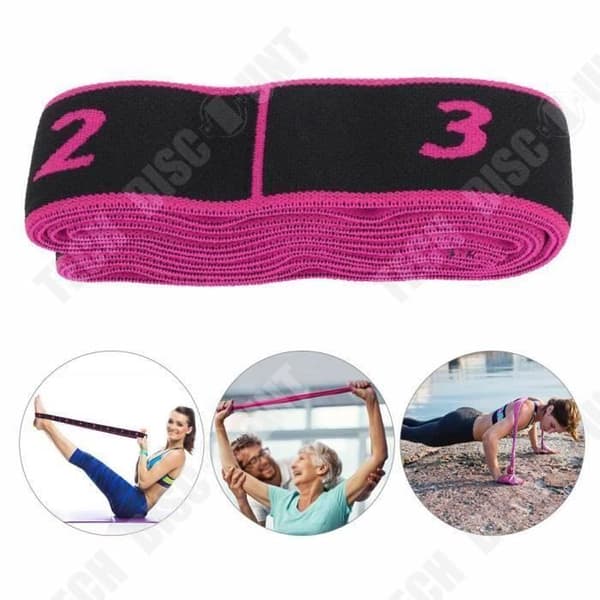 TD® Fitness Elastiska band Motståndsbälte Yogasele Träningstillbehör för träning (Rosa)-90x4cm