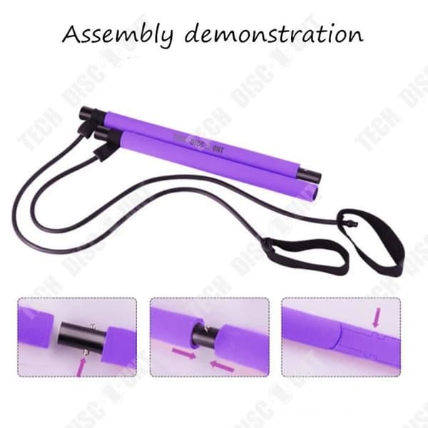 TD® Hopprep-Sport-Resistens Elastisk-Fitness-utrustning Pilates-Multifunktionell Stick Elastic Rod Muscle