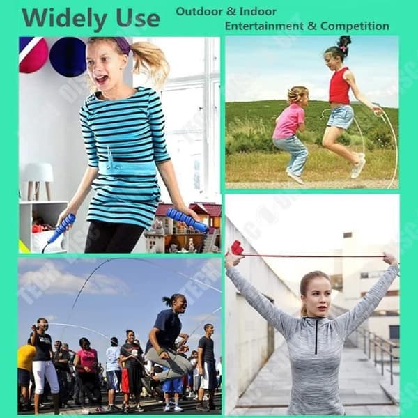 TD® Hopprep Räkna Smart Timing Student PVC Vuxen Fitness Sportartiklar Röd