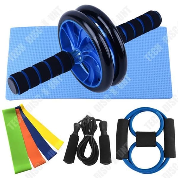 TD® Abdominal hjul åtta delar latex motstånd ring ord puller hopprep hem fitnessutrustning set