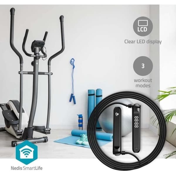 Hopprep - NEDIS - Svart - Bluetooth - LED-display - 3,00 m