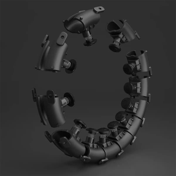 Hula-ring plus size med flikar och vikter HMS HHW12 svart