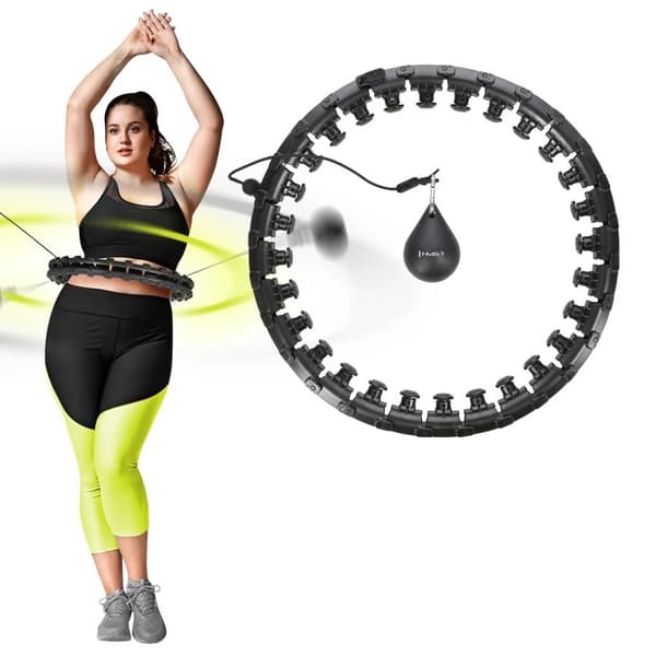 Hula-ring plus size med flikar och vikter HMS HHW12 svart