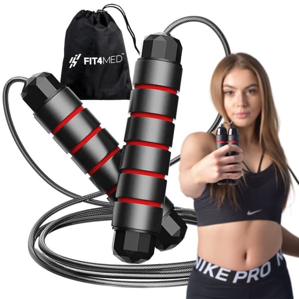 CROSSFITS HOPPREP I STÅL MED KUGER FIT4MED