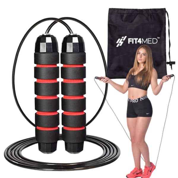 CROSSFITS HOPPREP I STÅL MED KUGER FIT4MED