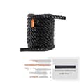 Miniatyrbild 1 av 2: Battle Rope, 1,5 tum diameter, 30 fot längd, ultrahållbart material,Gul Svart 1.5in