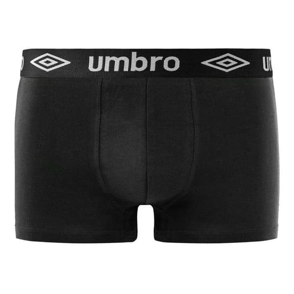 Umbro Boxers för män 100 % bomull, hypoallergena, mjuka och naturliga herrtrosor, (5-pack) - svart