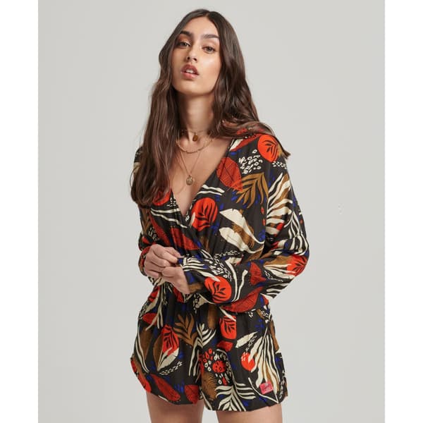 Superdry Romper Vintage Beach Svart XS Kvinna